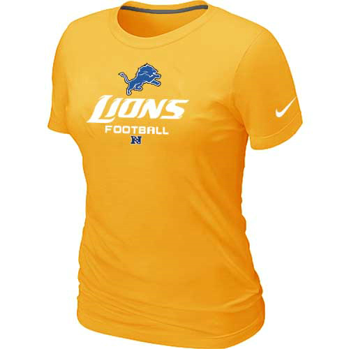 Nike Detroit Lions Women's Critical Victory NFL T-Shirt - Yellow